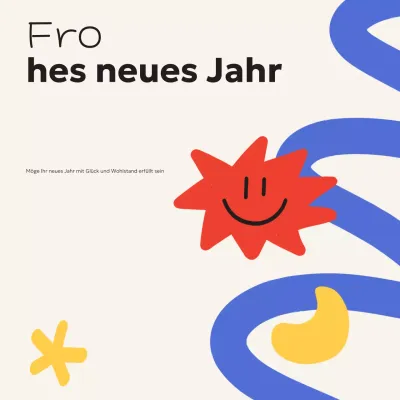 rote moderne Neujahrskarte