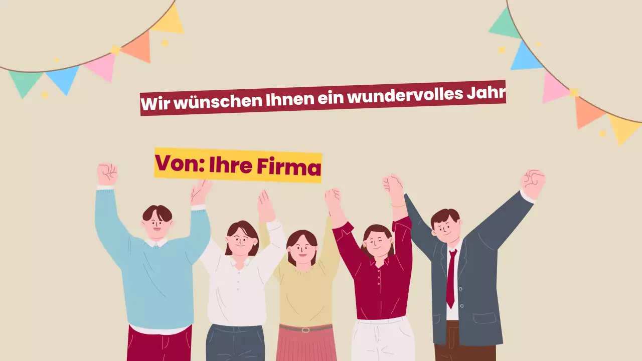 rot retro neujahr einladung