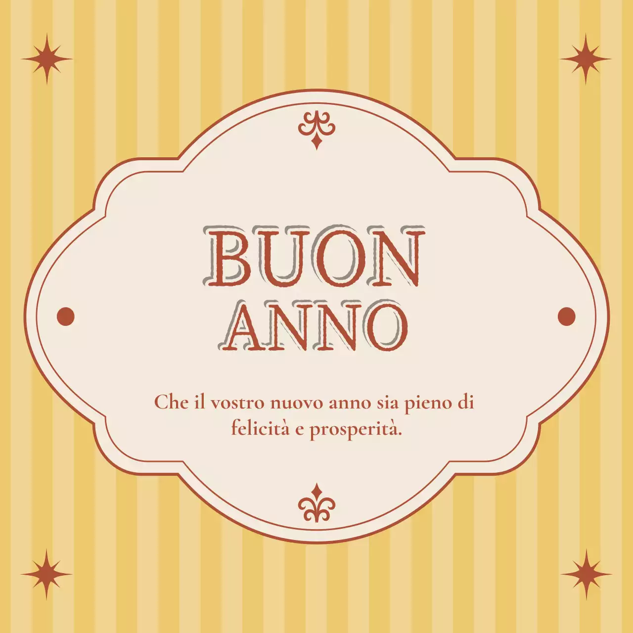 Giallo e arancione, auguri di buon anno sui social media