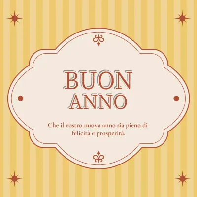 Giallo e arancione, auguri di buon anno sui social media