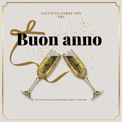 invito a capodanno elegante in oro