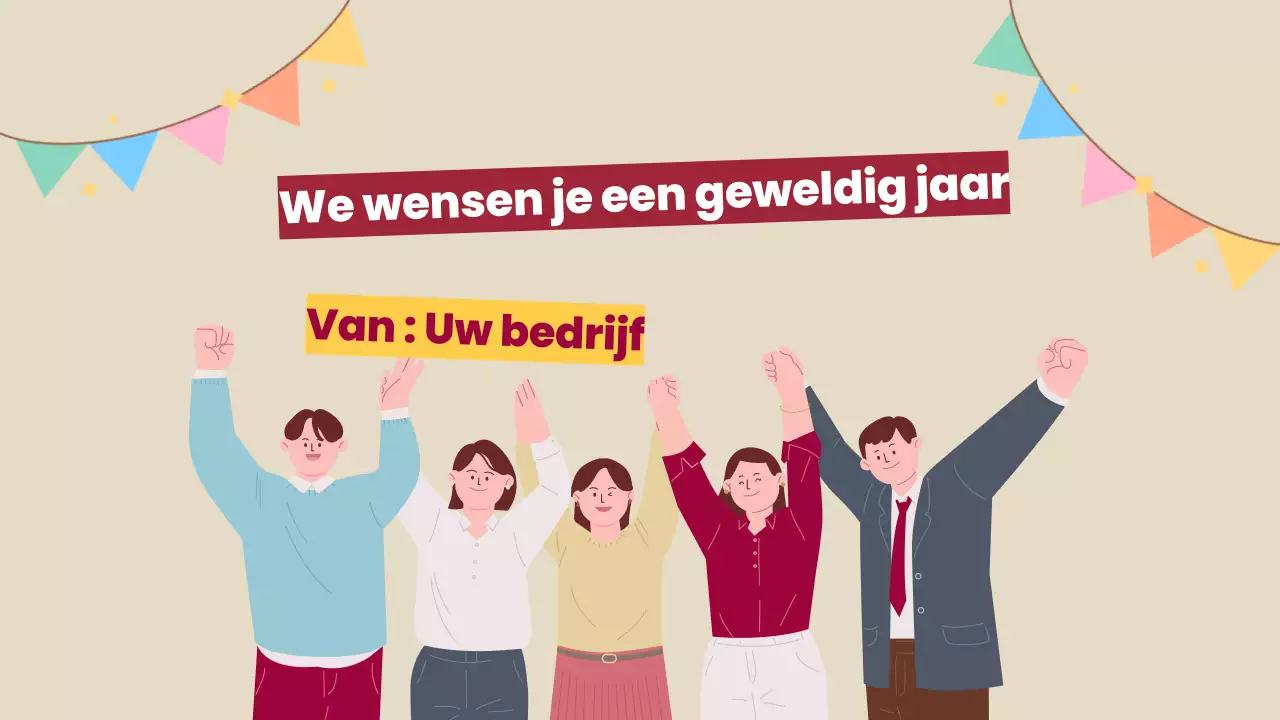 rood retro nieuwjaarsuitnodiging