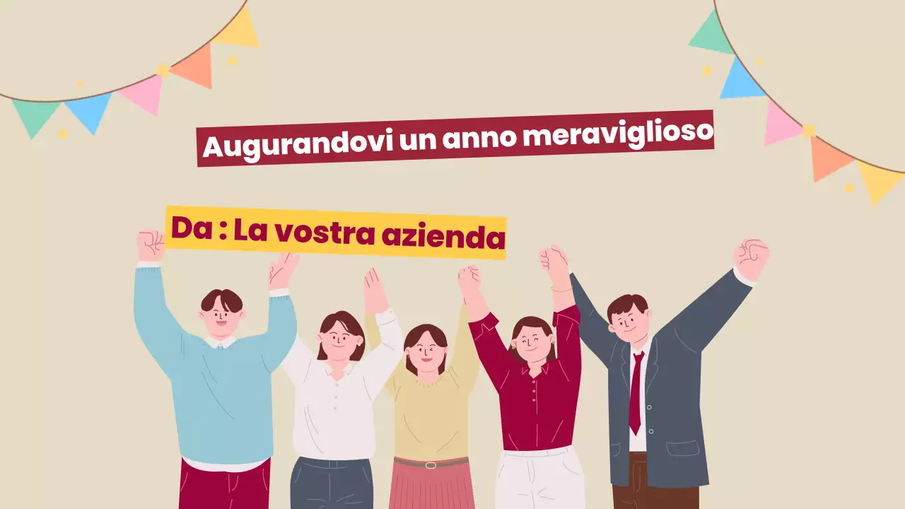 invito a capodanno retrò rosso