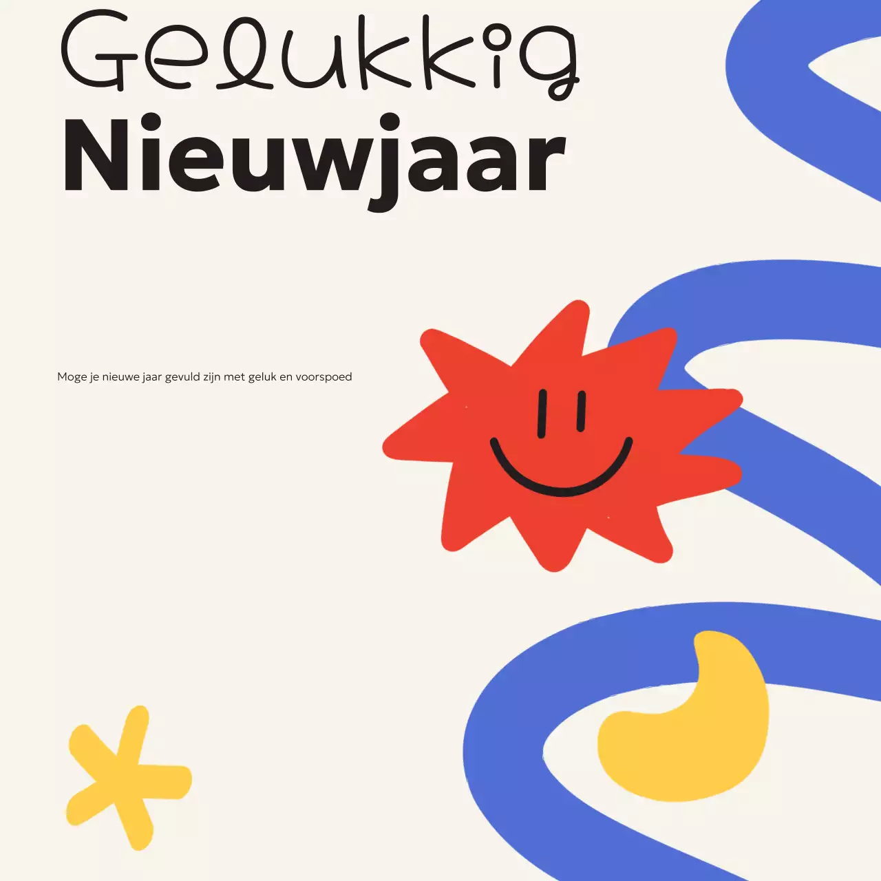 rode moderne nieuwjaarskaart