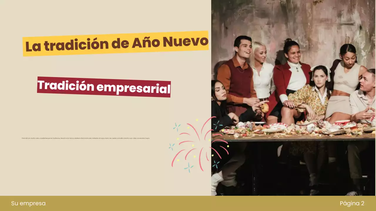 invitación retro roja de año nuevo