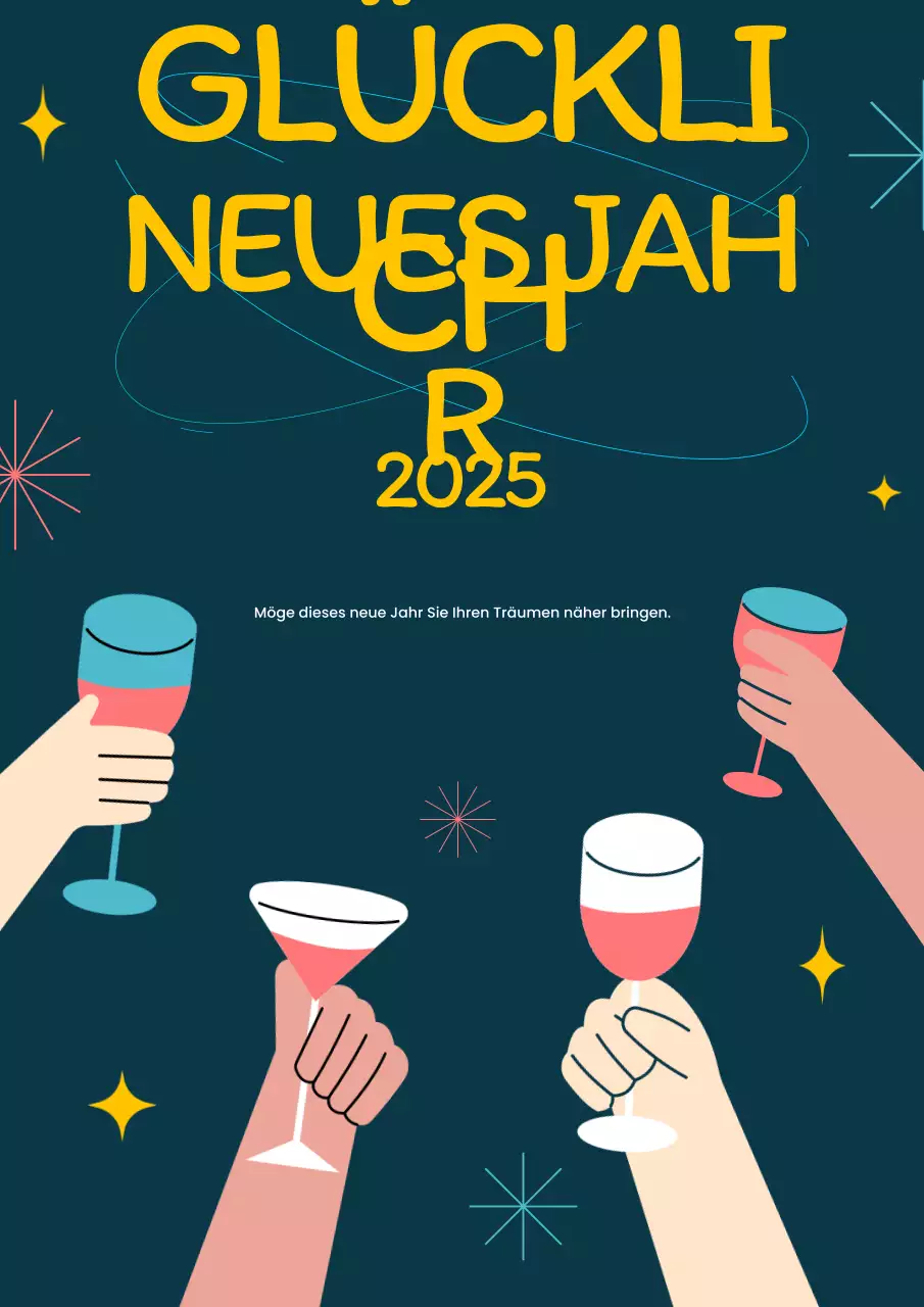 navy neujahrsfeier grußkarte