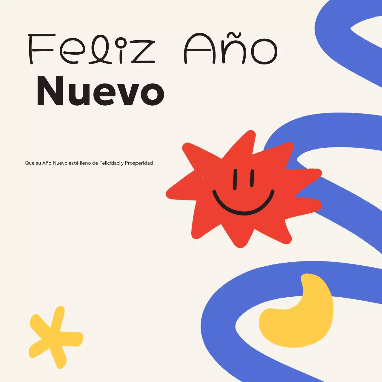 tarjeta roja moderna de año nuevo