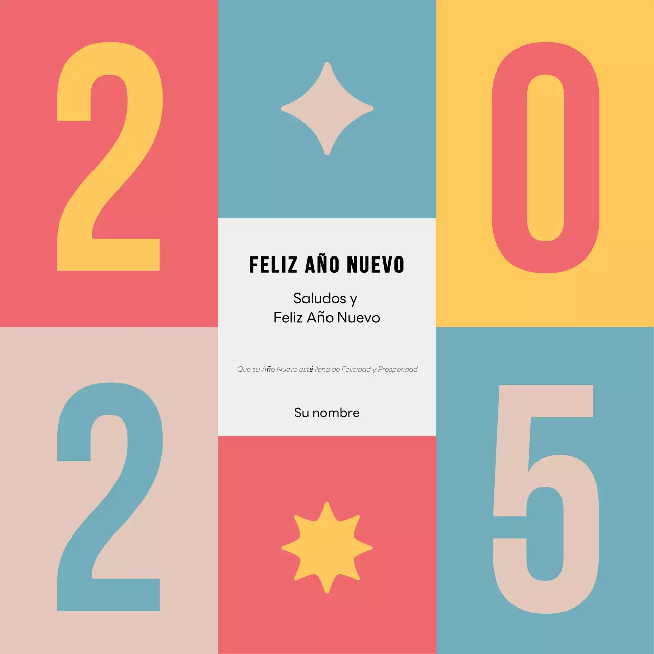 una tarjeta de felicitación de año nuevo ecológica