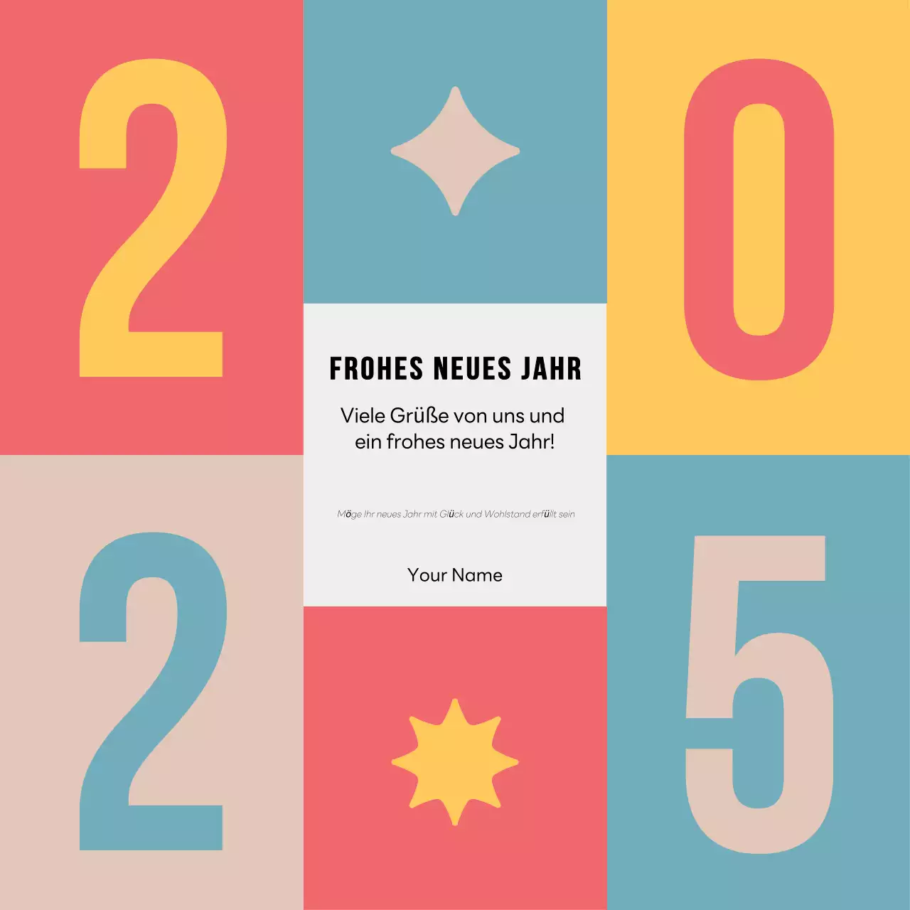 eine Bio-Neujahrsgrußkarte