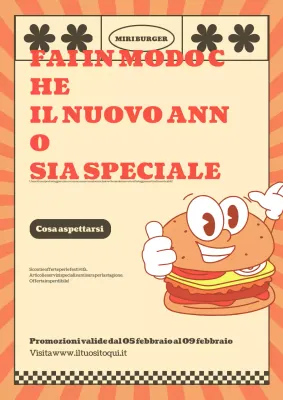 promozione hamburger retro beige