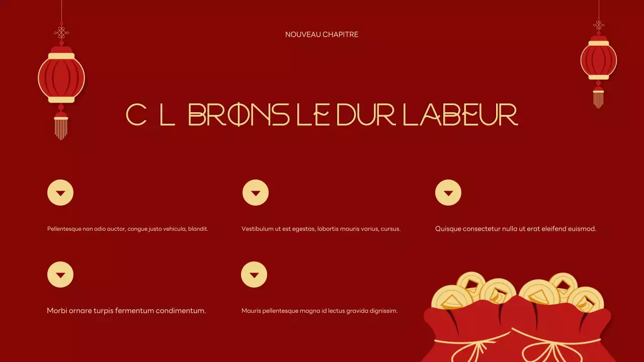 Présentation traditionnelle rouge du Nouvel An lunaire