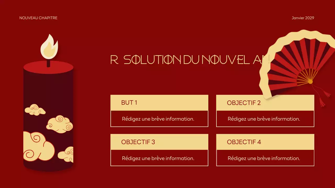 Présentation traditionnelle rouge du Nouvel An lunaire