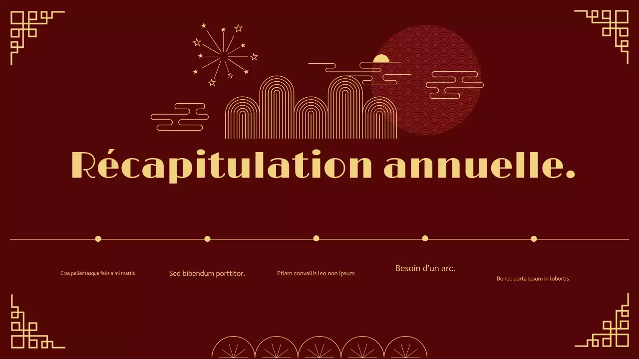 présentation traditionnelle rouge et or du nouvel an lunaire