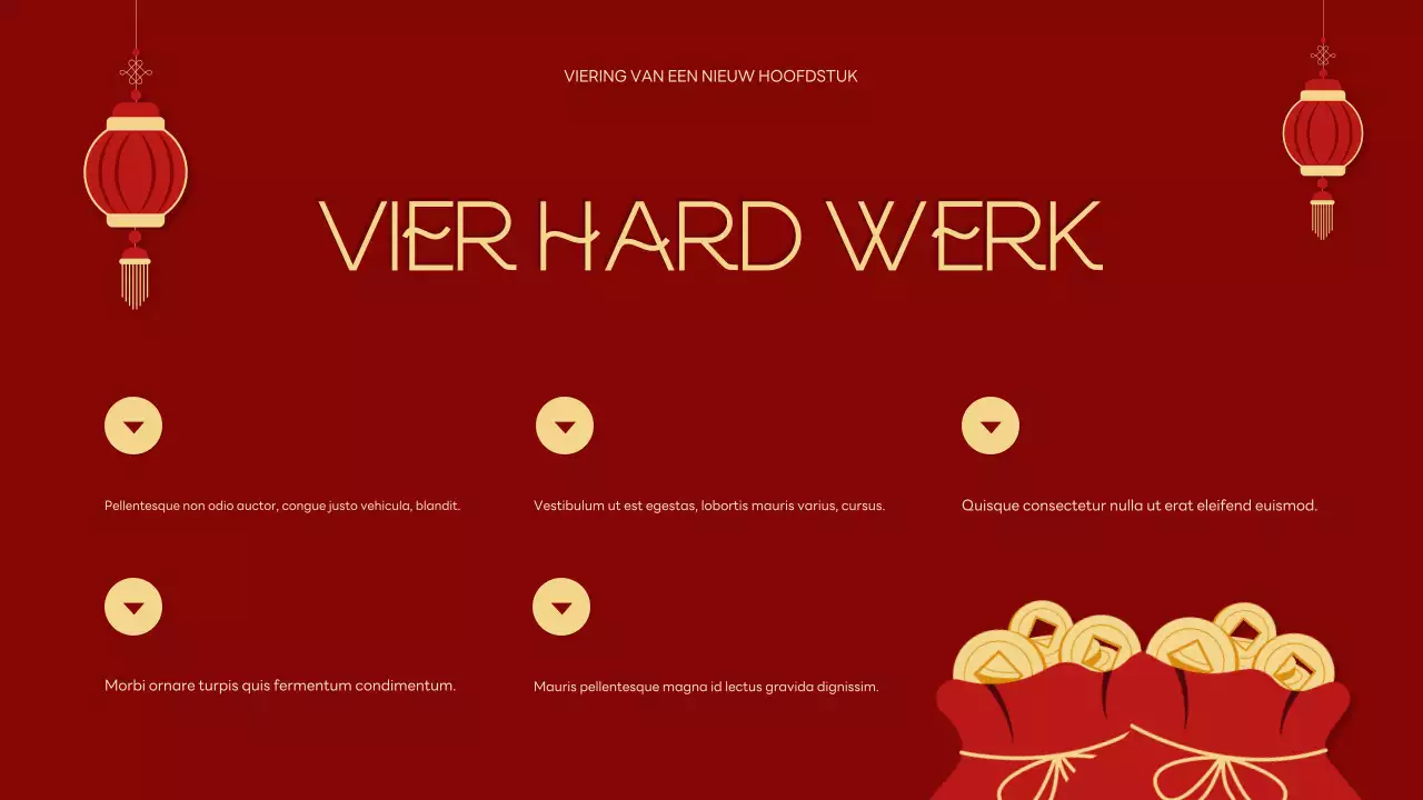 Rode traditionele Lunar New Year presentatie