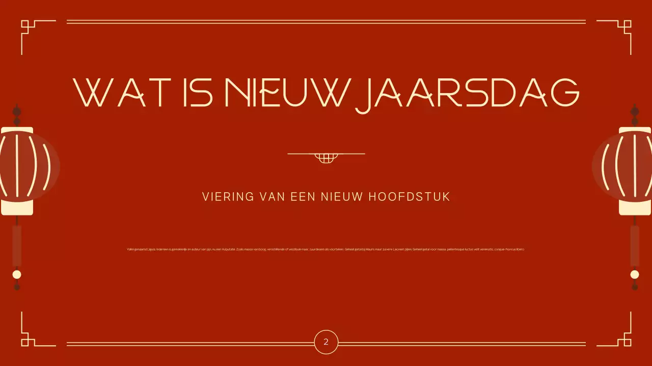 aankondiging rood traditioneel festival