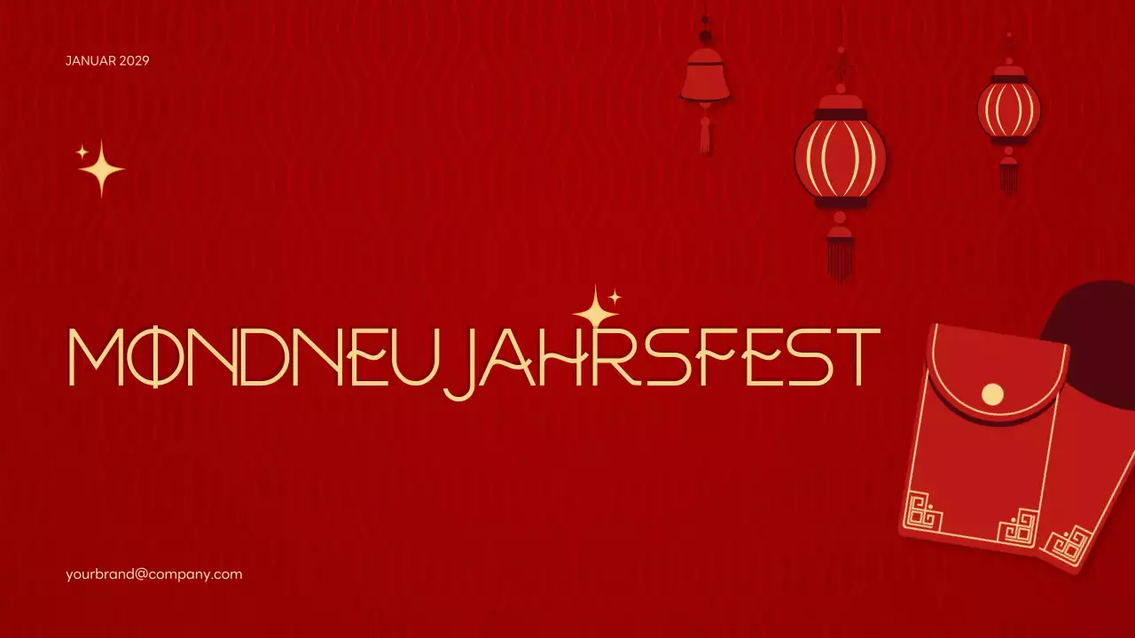 Rote traditionelle Neujahrsvorstellung