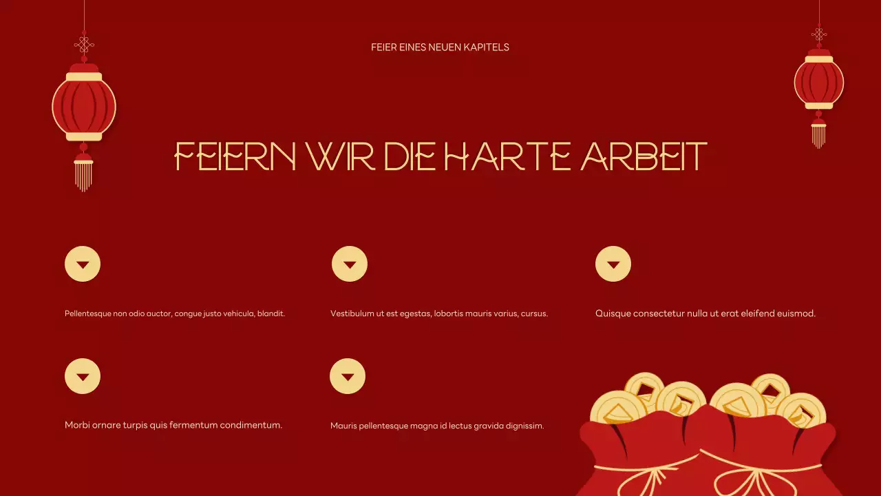 Rote traditionelle Neujahrsvorstellung