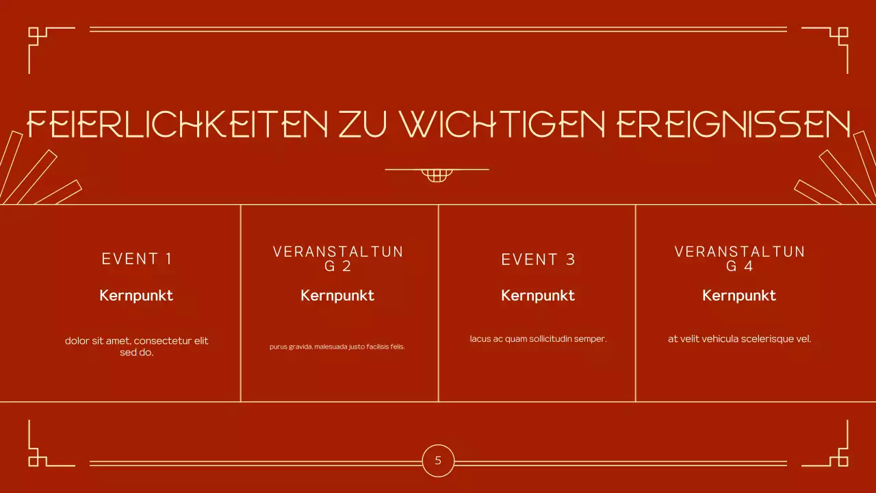 rote traditionelle Festankündigung