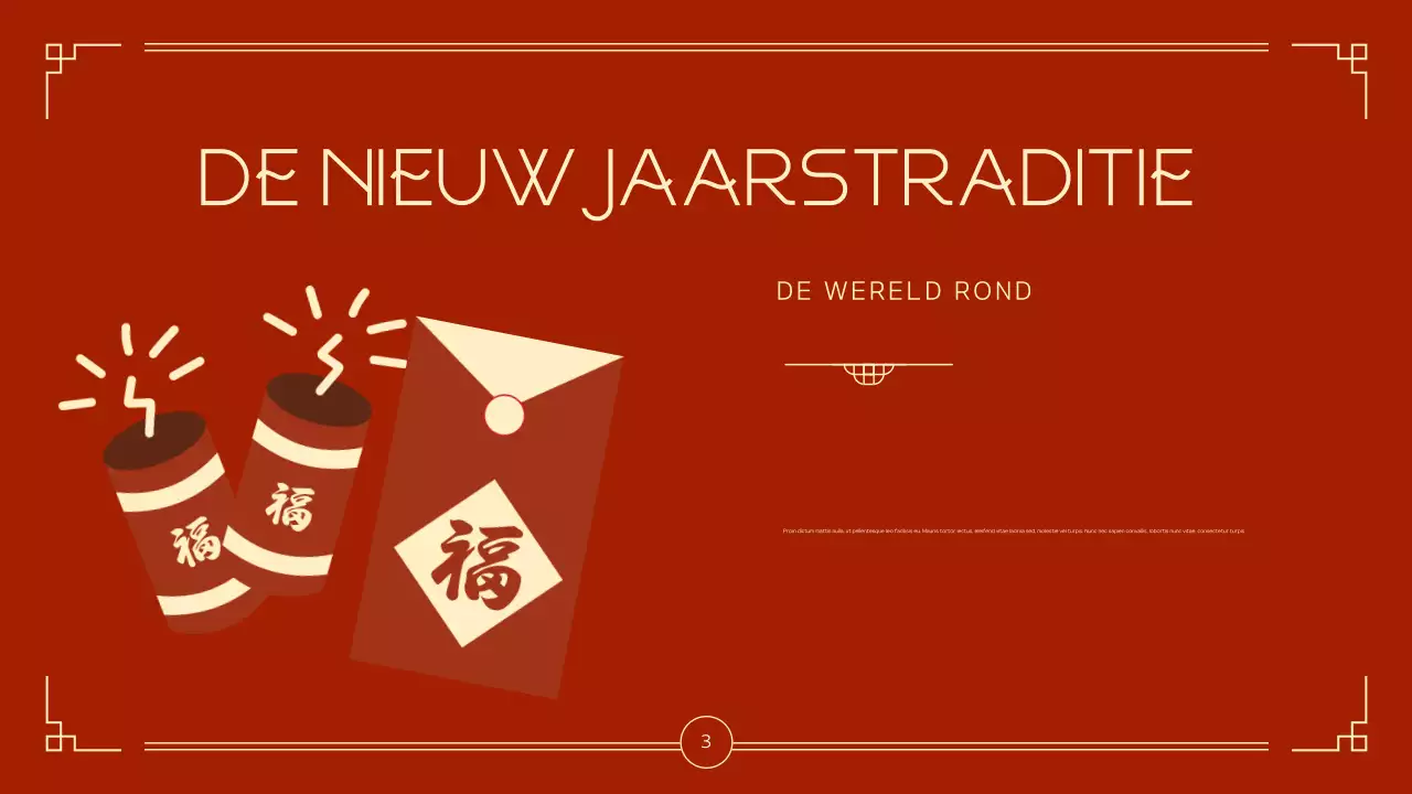 aankondiging rood traditioneel festival