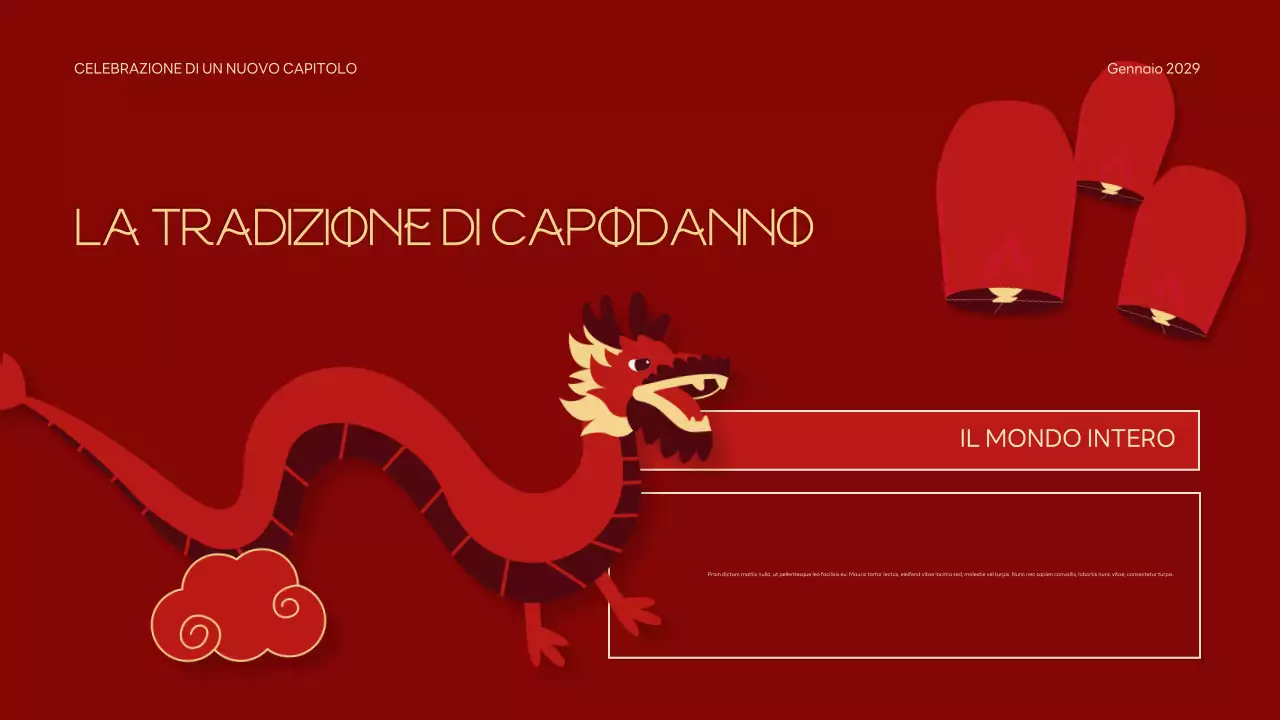 Presentazione del Capodanno lunare tradizionale rosso