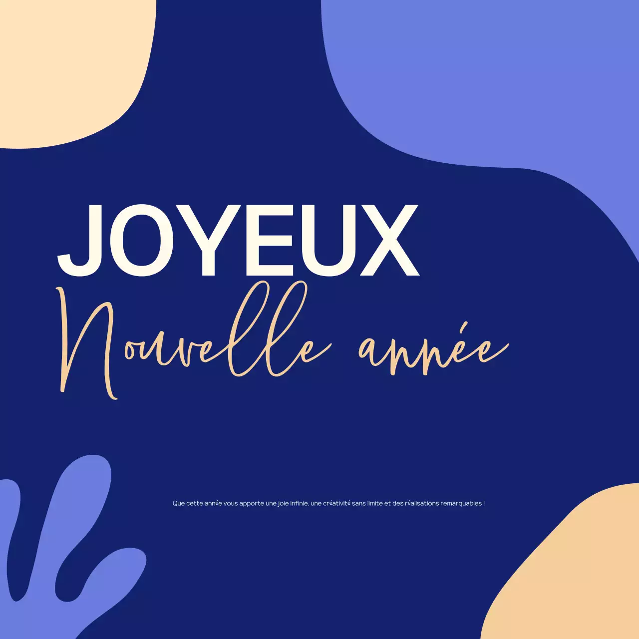 carte de vœux abstraite bleue