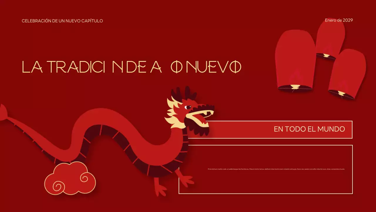 Presentación roja tradicional del Año Nuevo Lunar