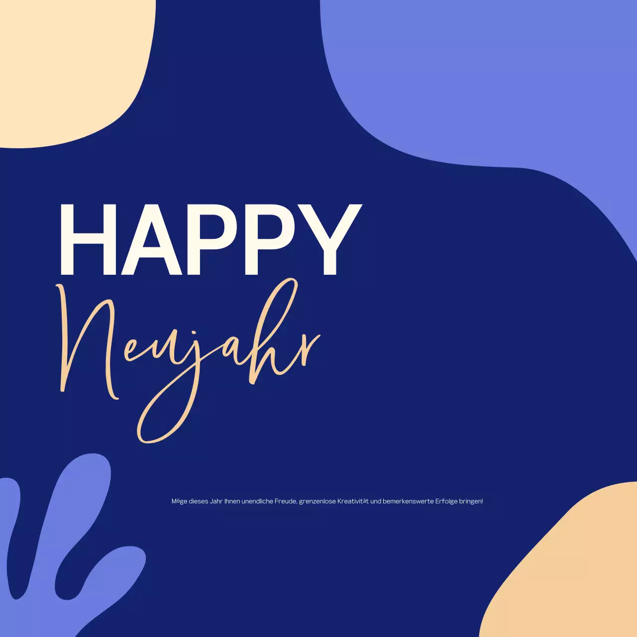 blaue abstrakte Neujahrskarte