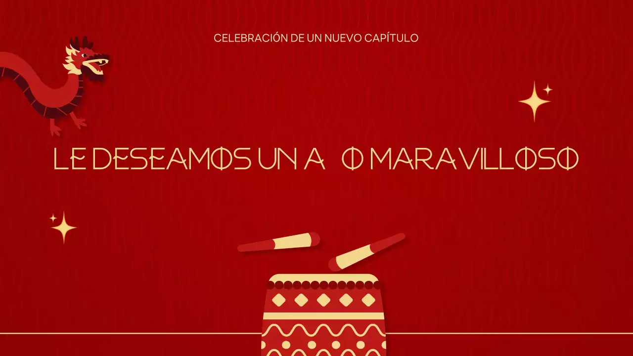 Presentación roja tradicional del Año Nuevo Lunar