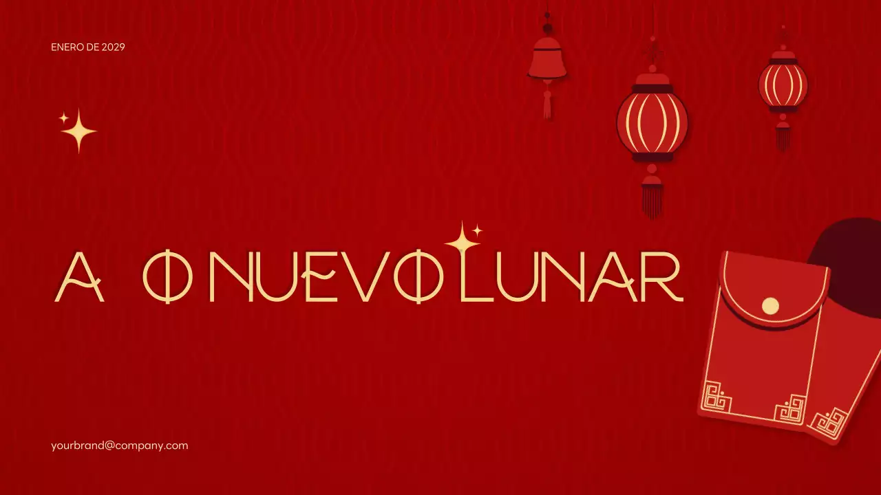Presentación roja tradicional del Año Nuevo Lunar