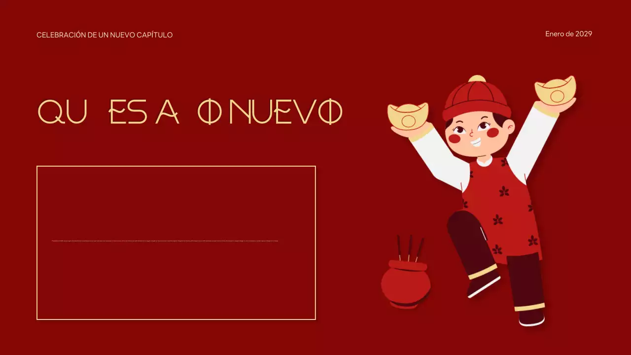 Presentación roja tradicional del Año Nuevo Lunar