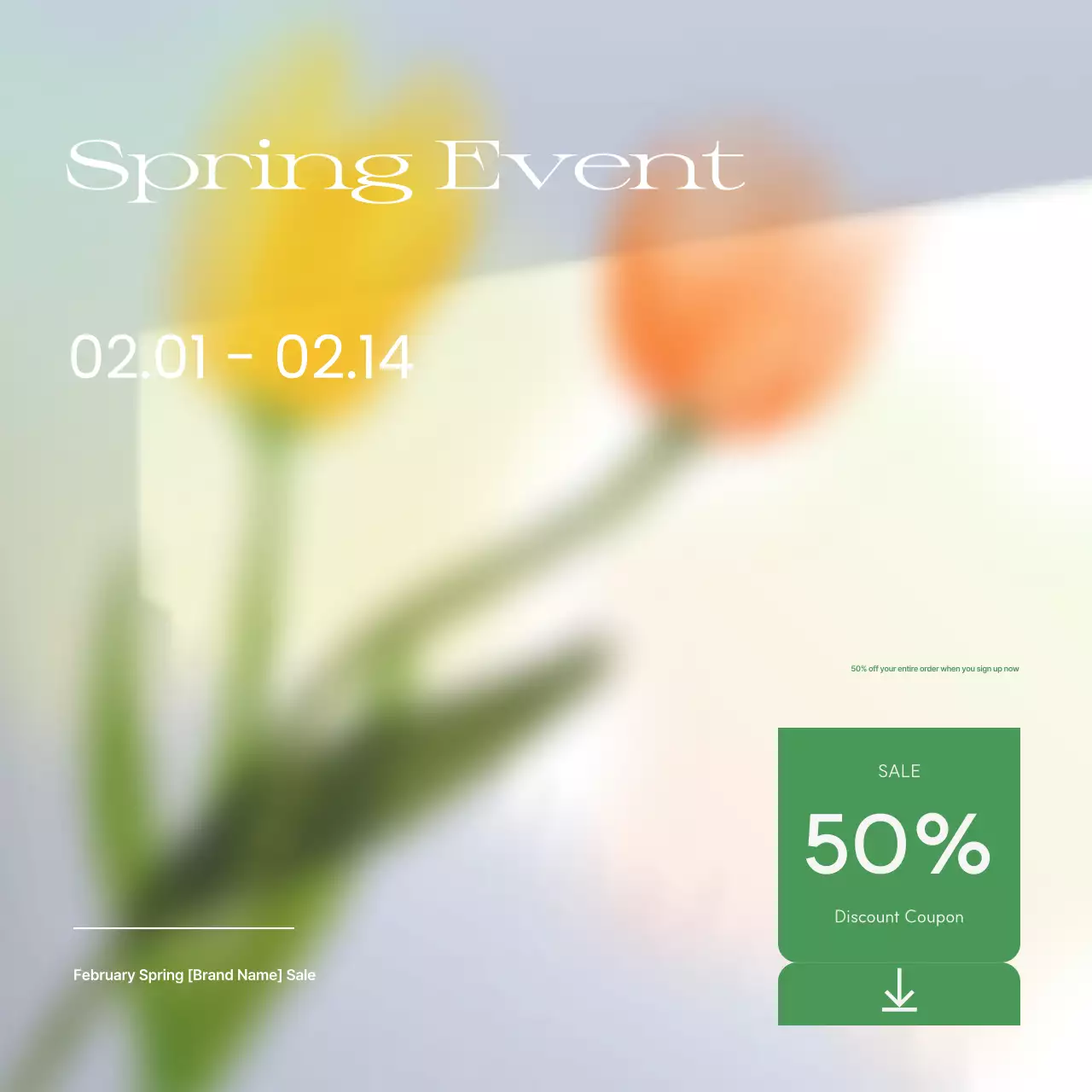 Khuyến mãi sự kiện giảm giá đơn giản Yondu