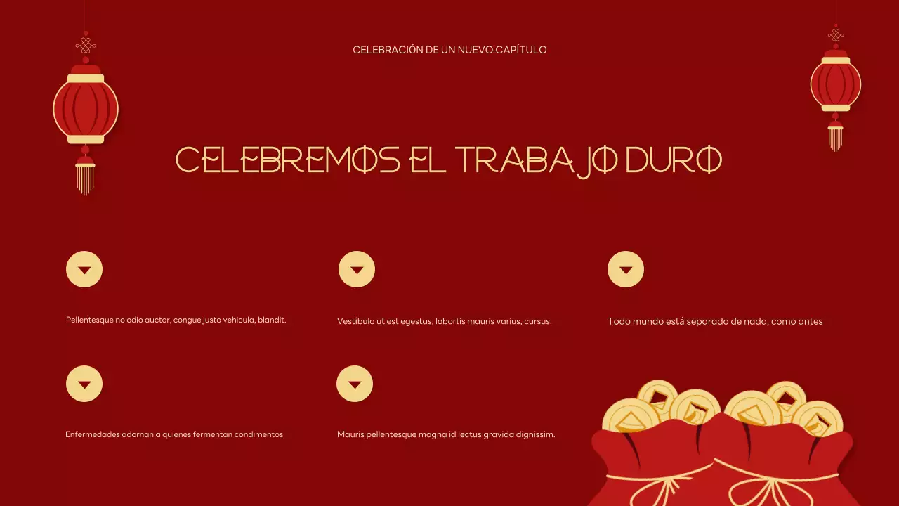 Presentación roja tradicional del Año Nuevo Lunar