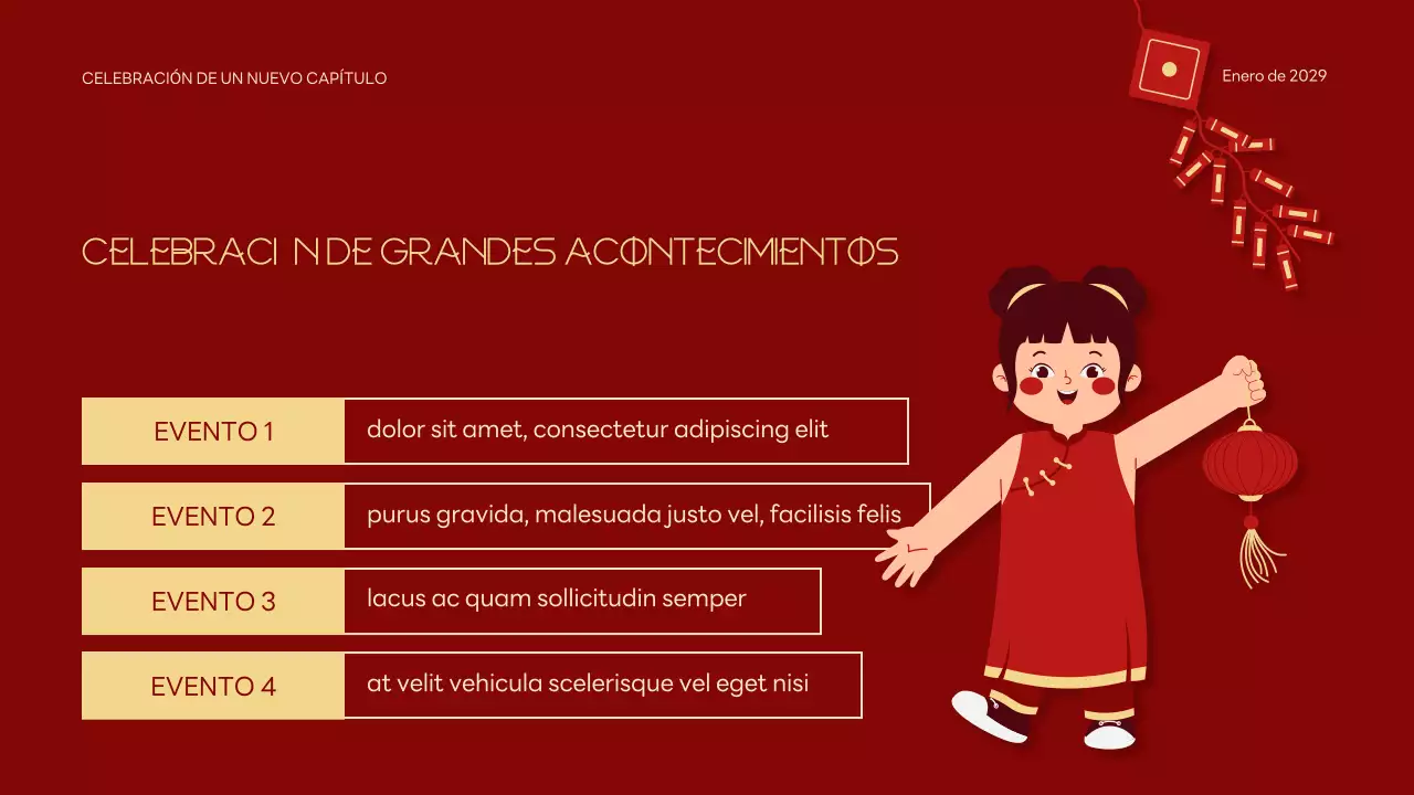 Presentación roja tradicional del Año Nuevo Lunar