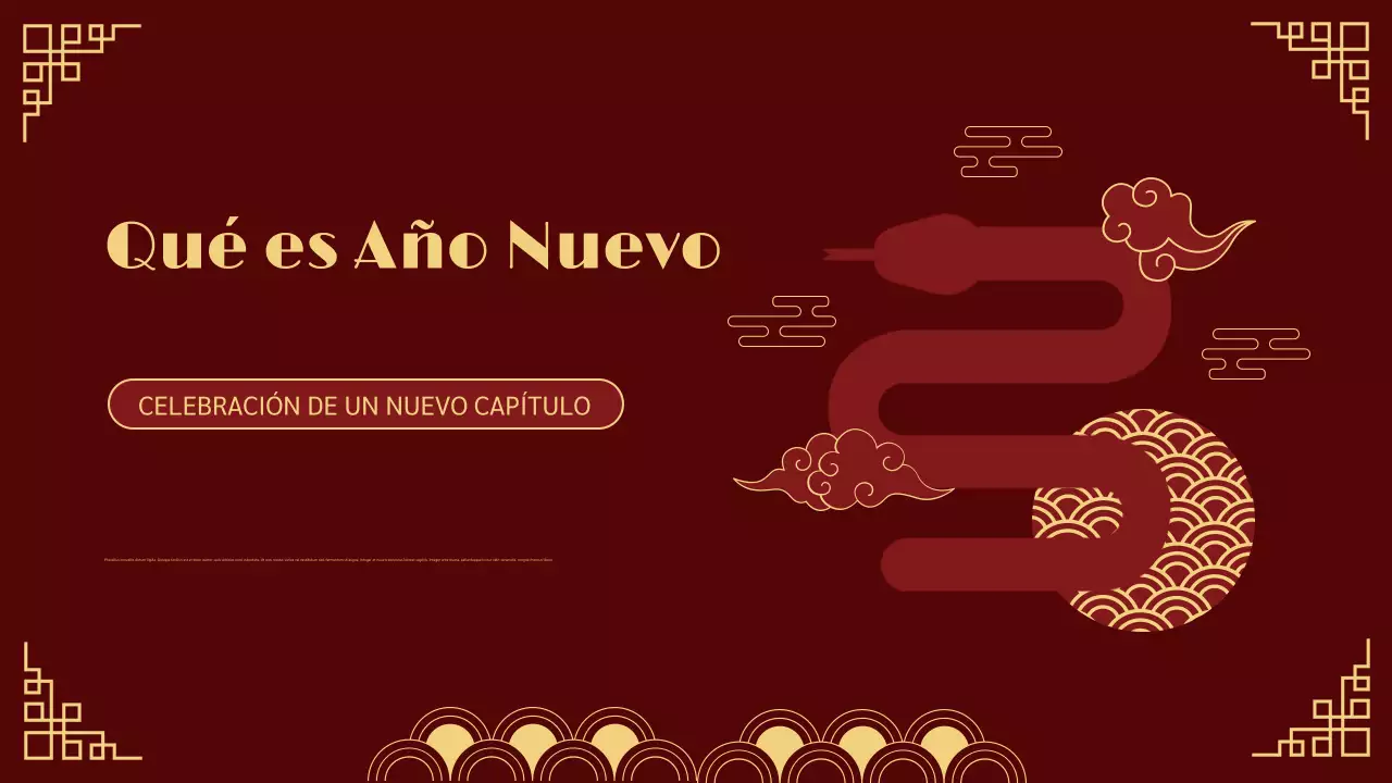 presentación tradicional del año nuevo lunar en rojo y dorado