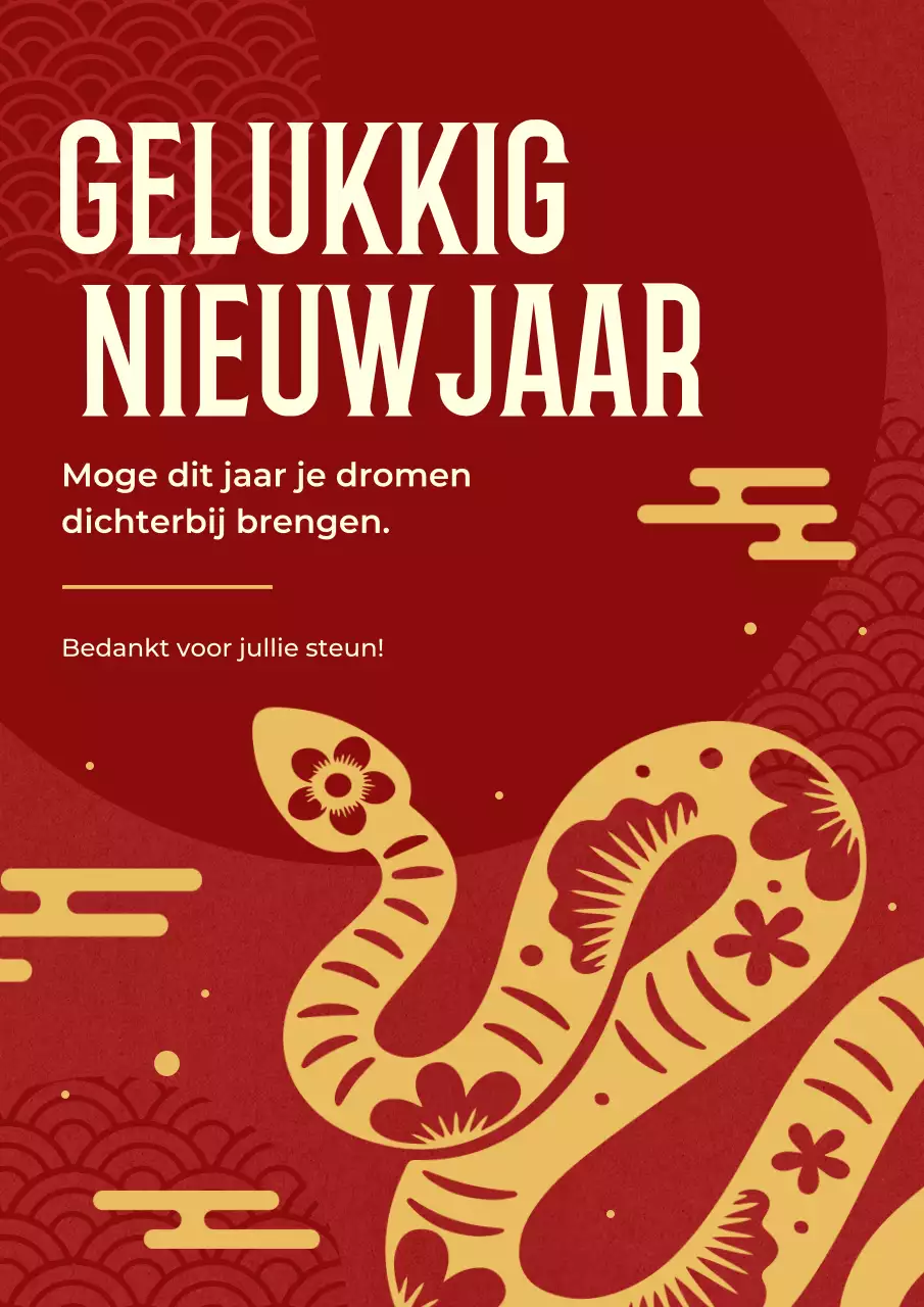 rode traditionele maans nieuwjaar wenskaart