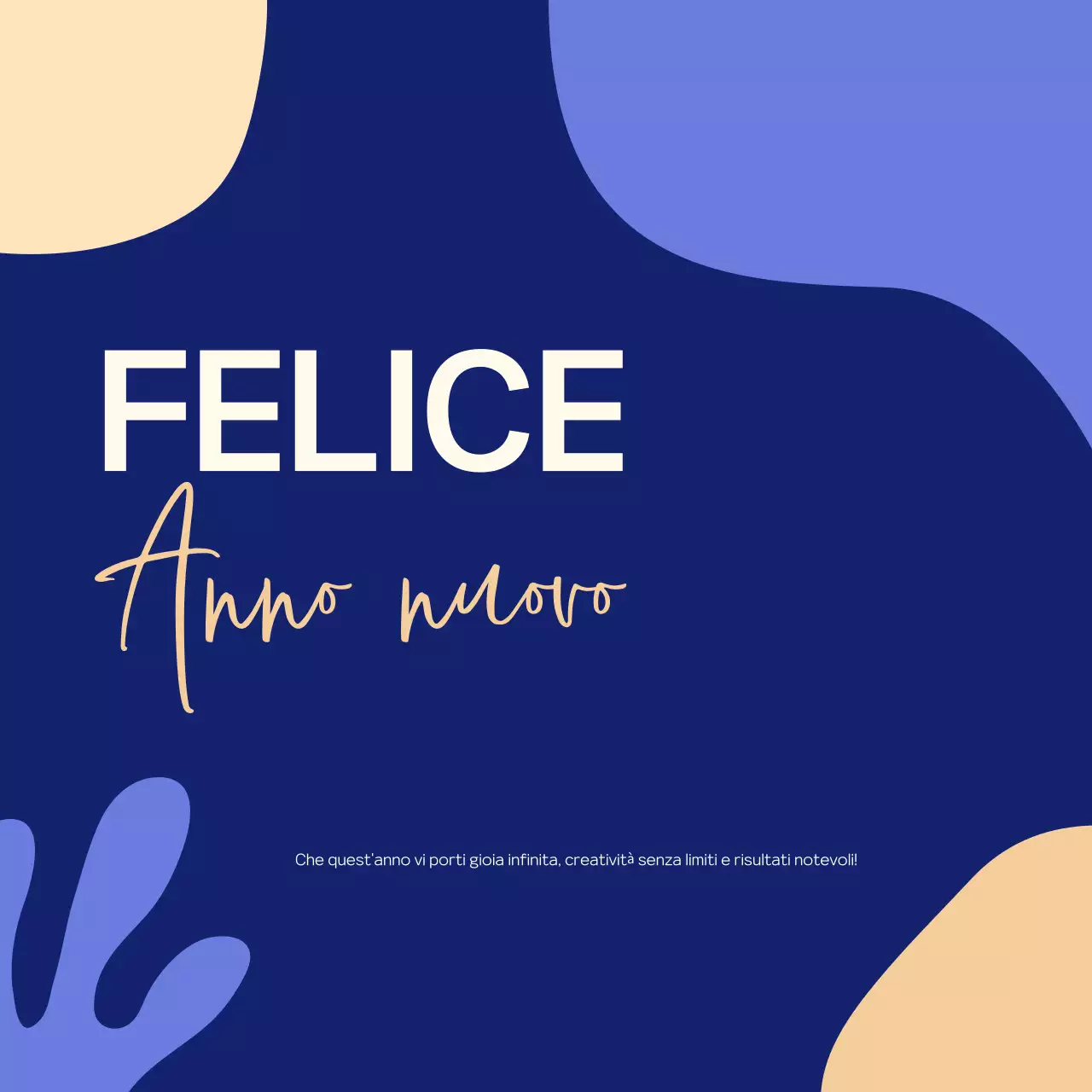 biglietto di capodanno astratto blu