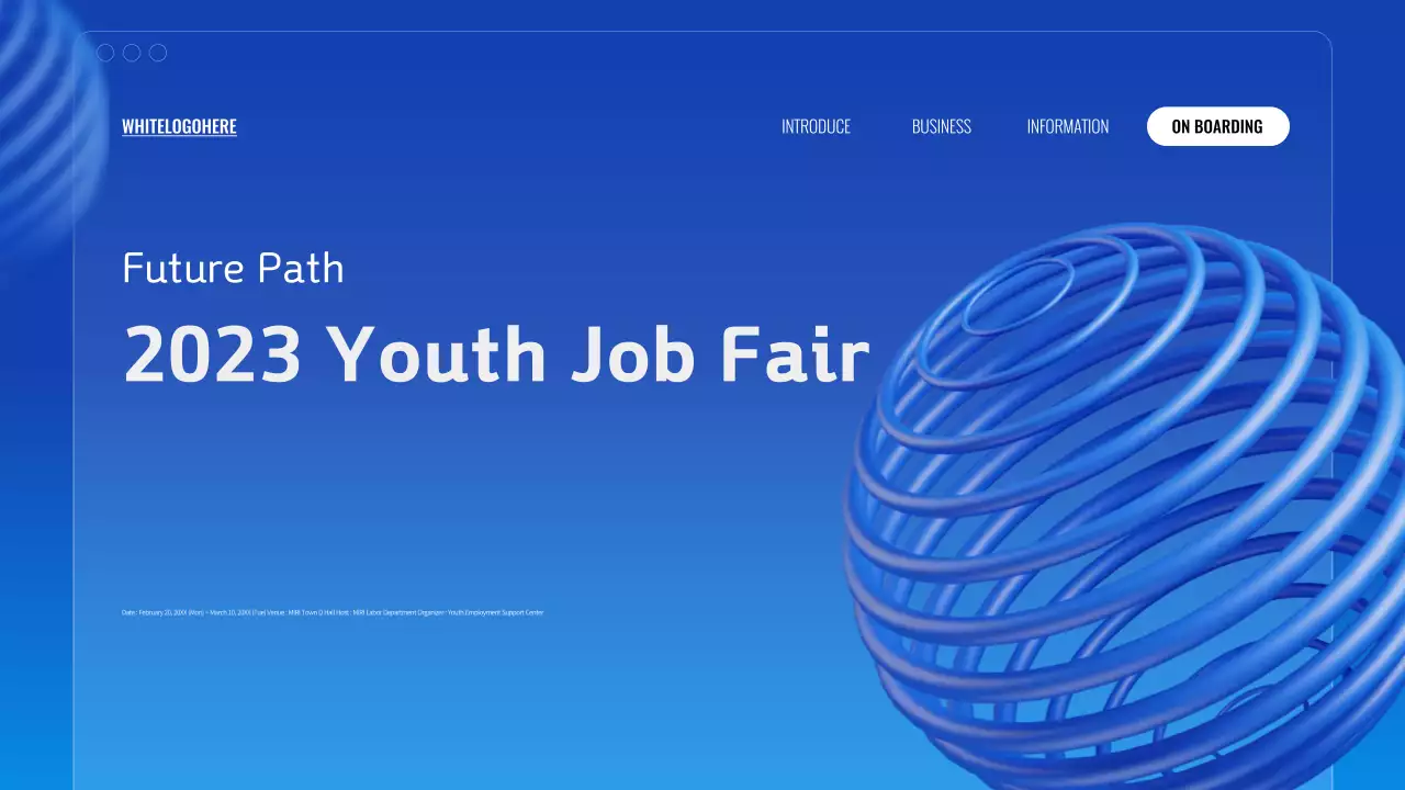 sự kiện việc làm hiện đại màu xanh