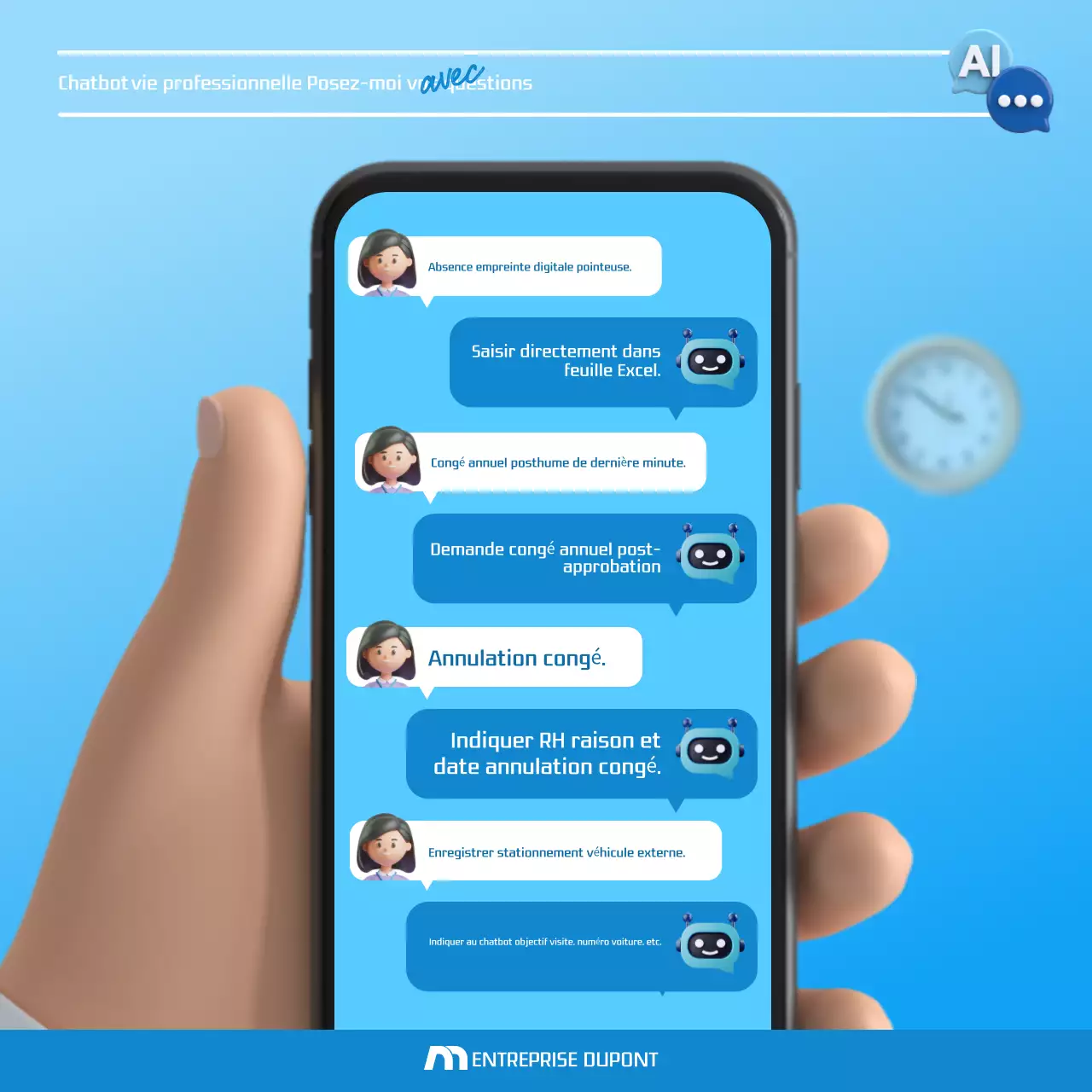 Promouvoir l'IA moderne bleu clair