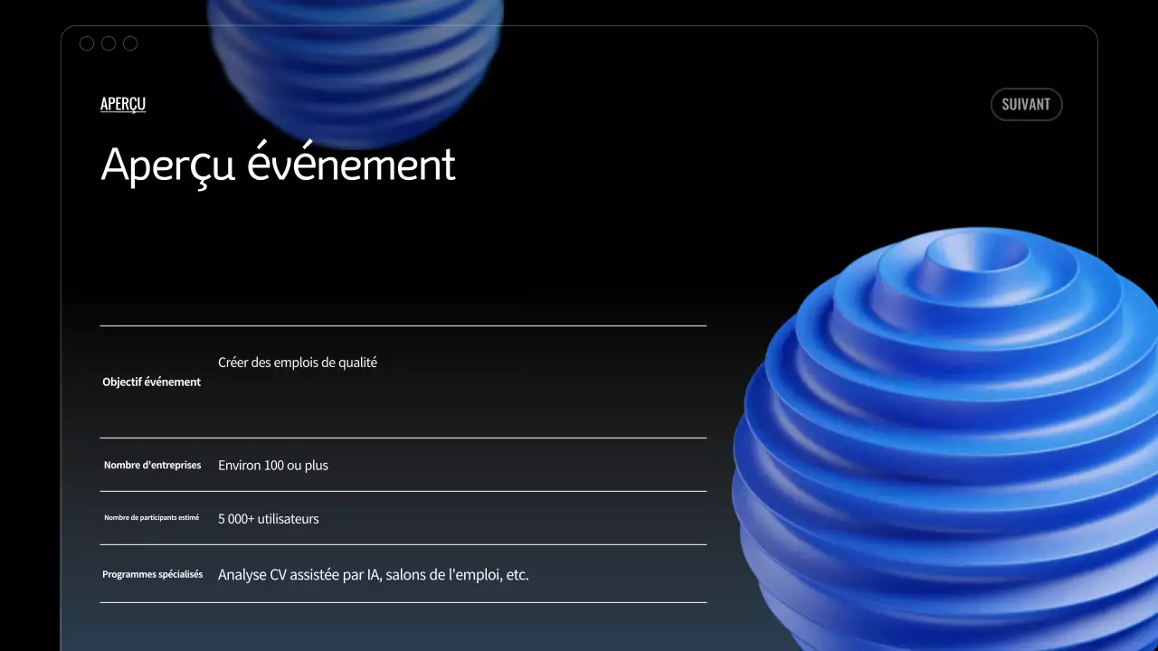 Événements de carrière Blue Modern