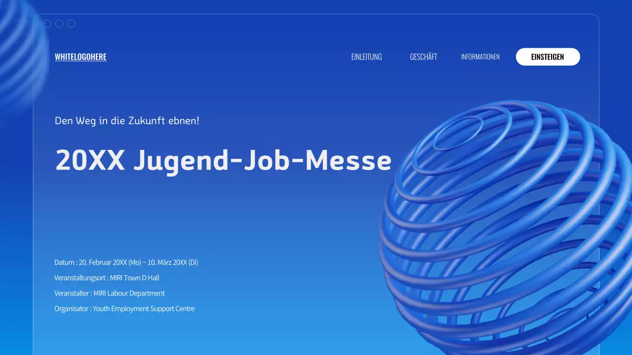 Blue Modern Career Veranstaltungen