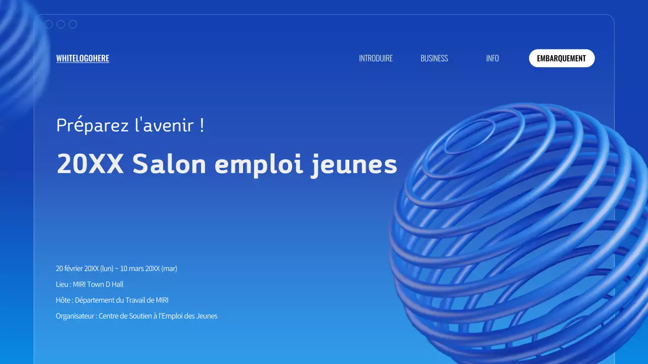 Événements de carrière Blue Modern