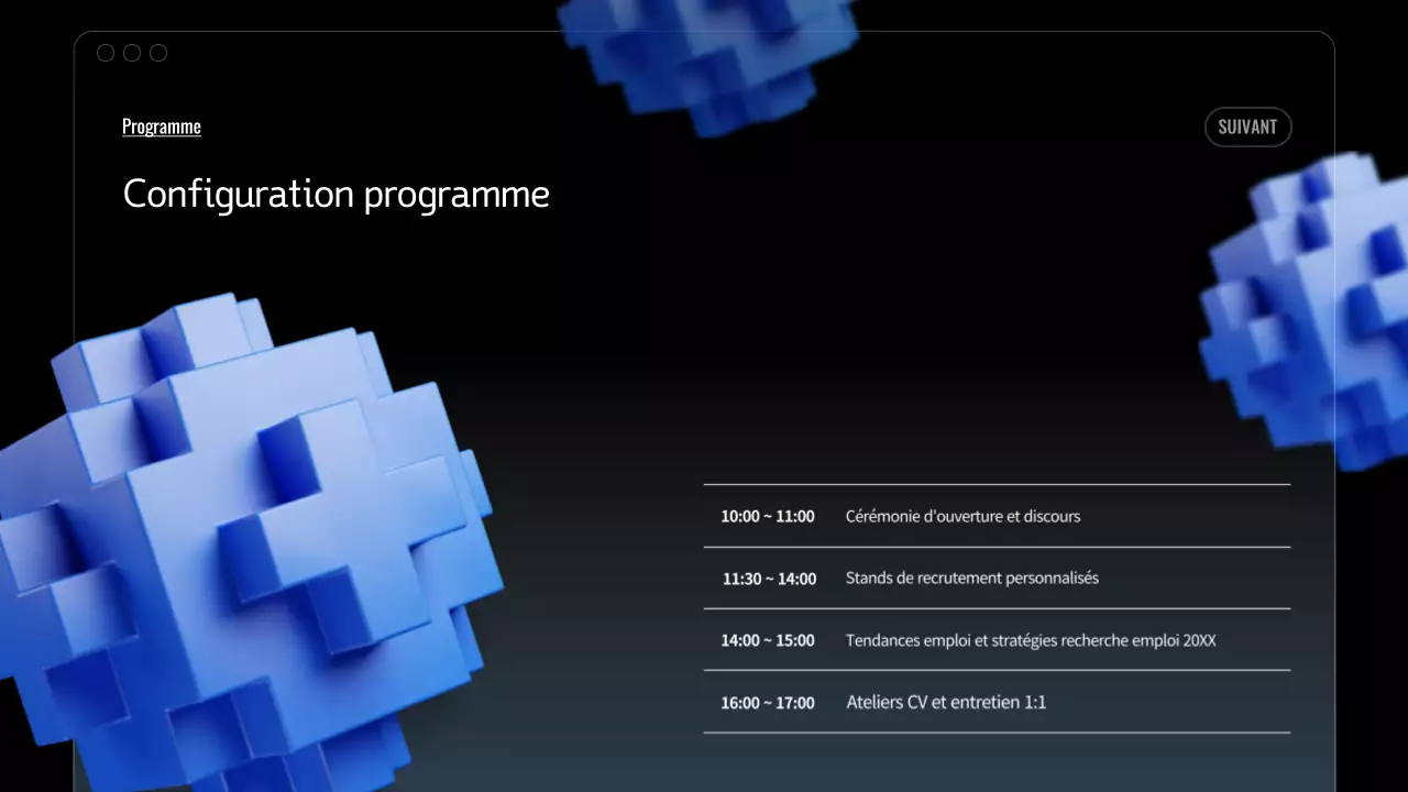 Événements de carrière Blue Modern