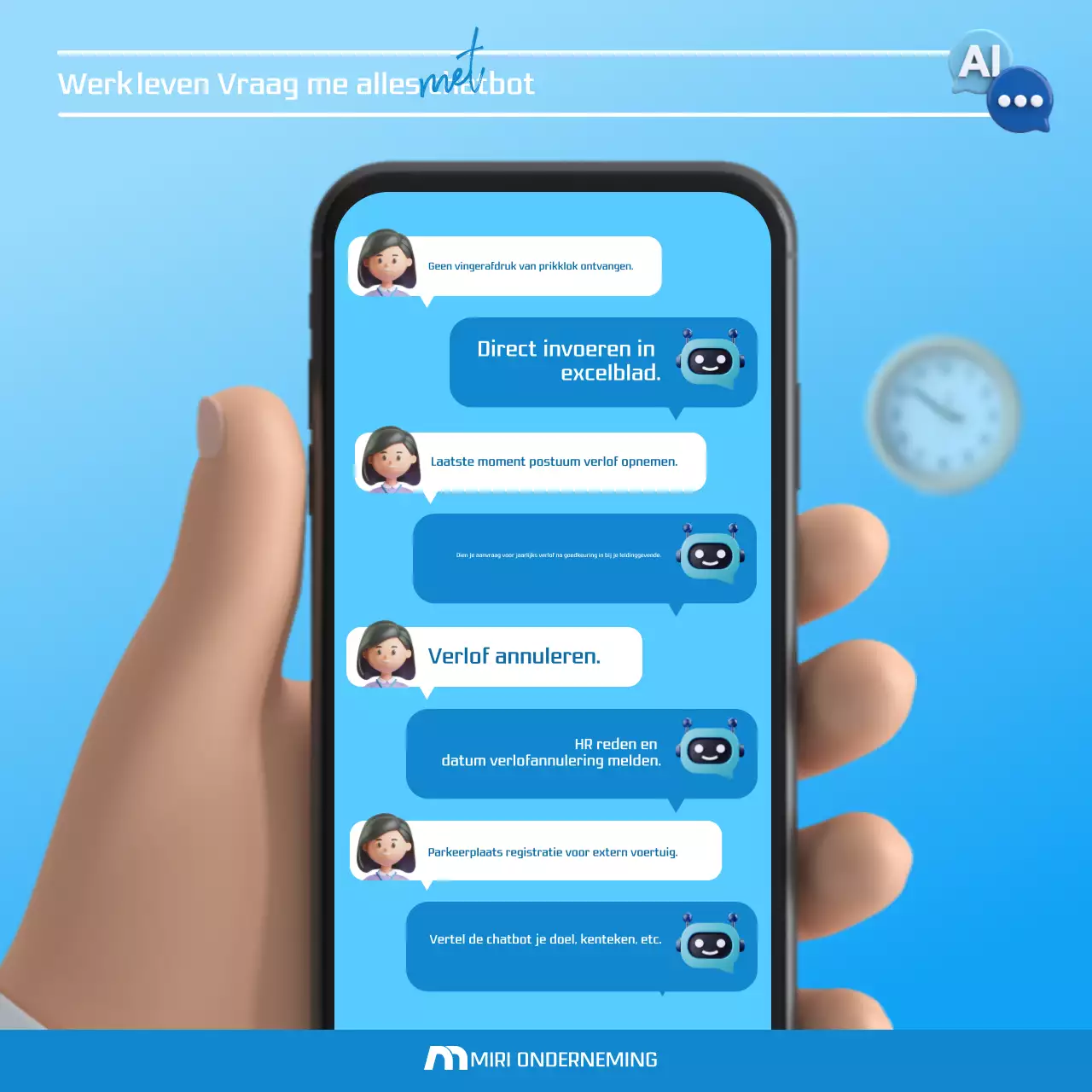 Lichtblauwe moderne AI promoten