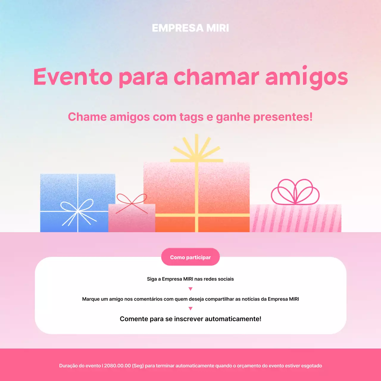 Promover o seu evento Pink Pop
