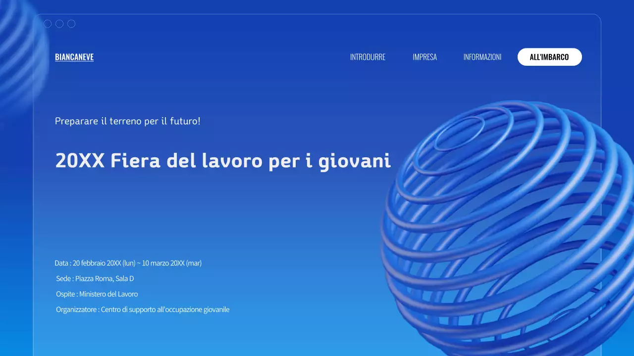 Eventi di carriera blu moderni