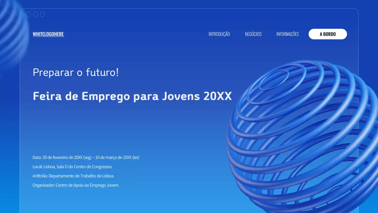 Eventos Blue Modern Career