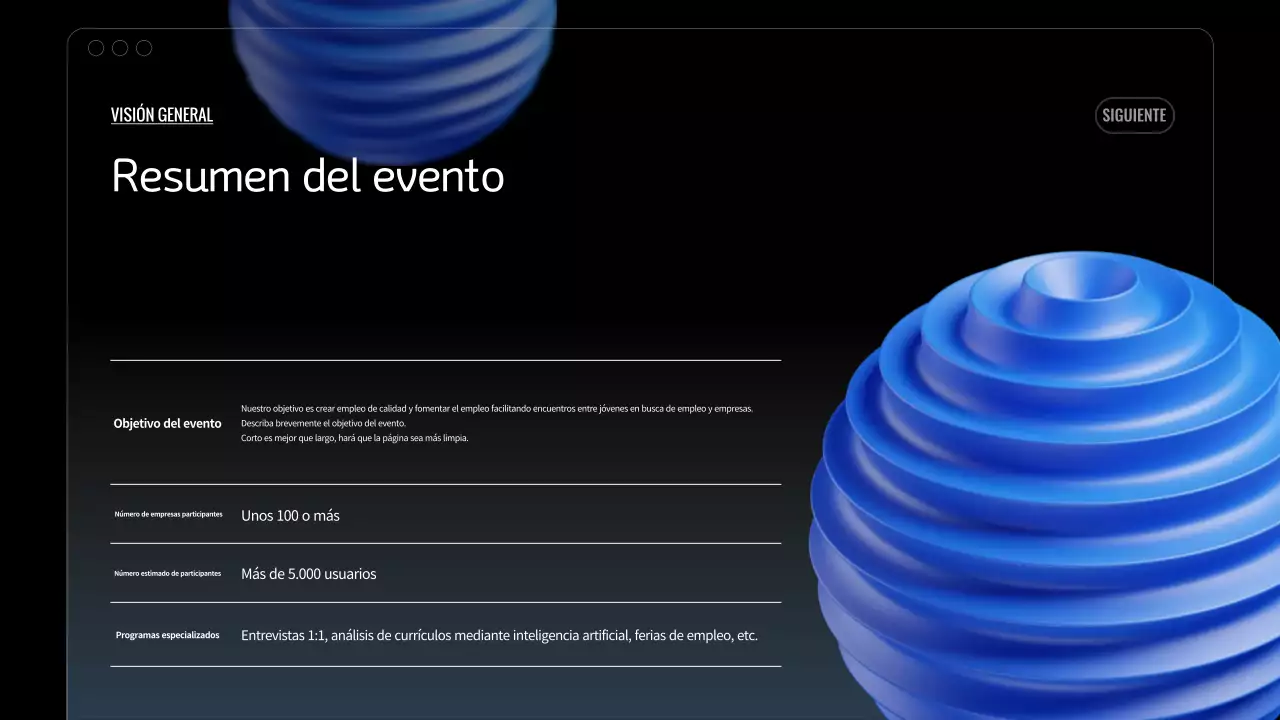 Eventos Blue Modern Career