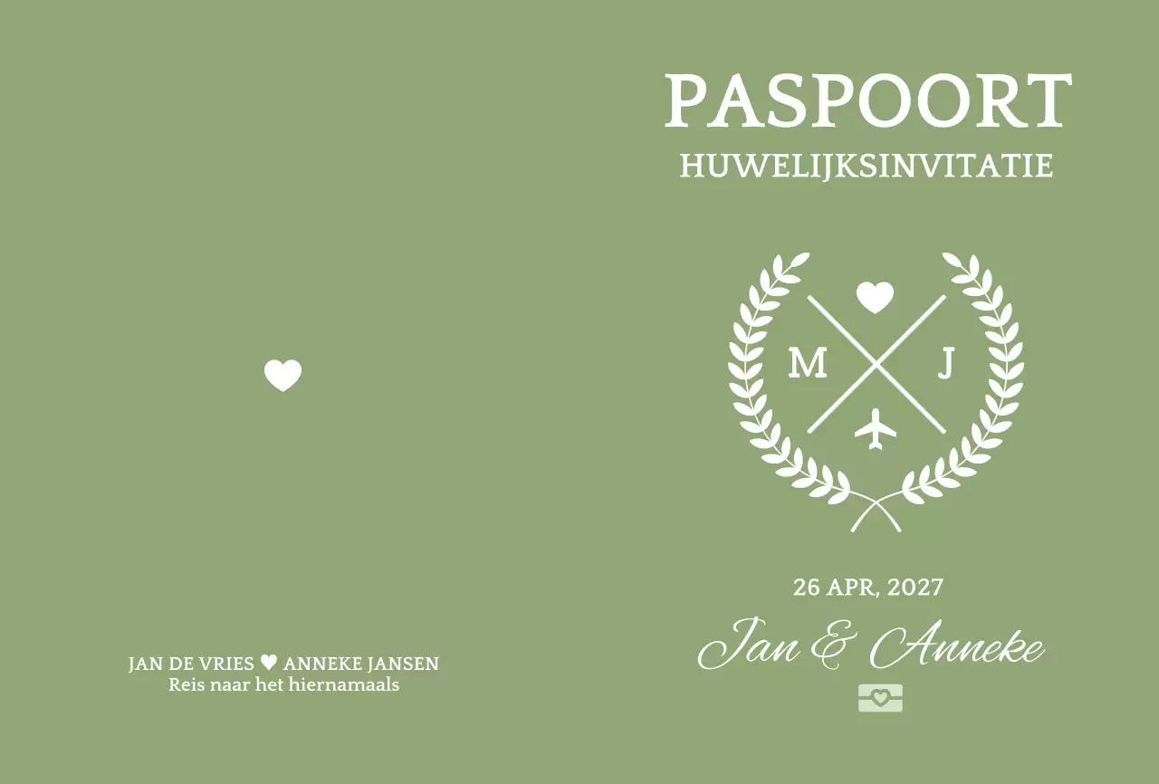 Abstracte eenvoudige huwelijksuitnodiging