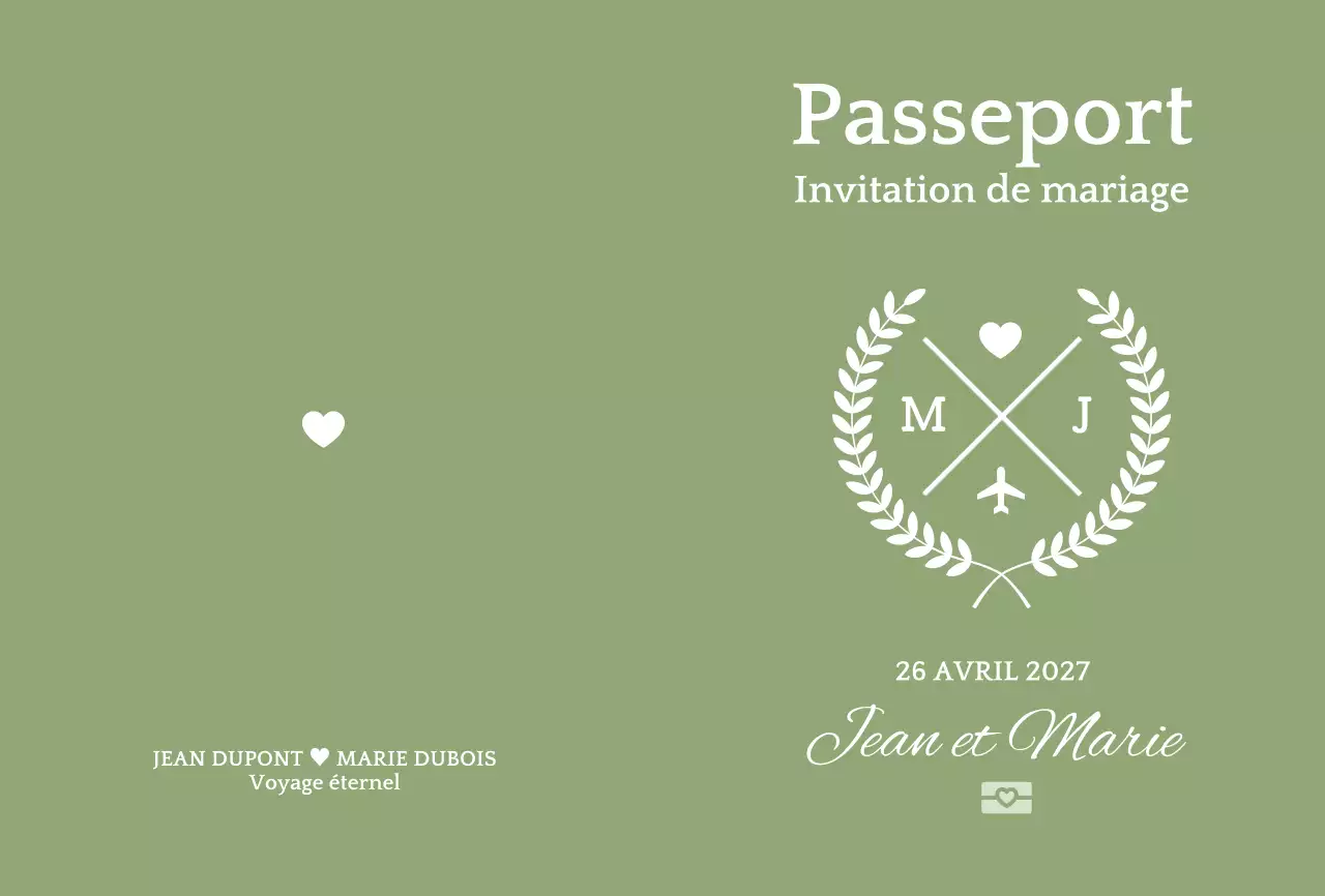 Invitation de mariage simple et abstraite