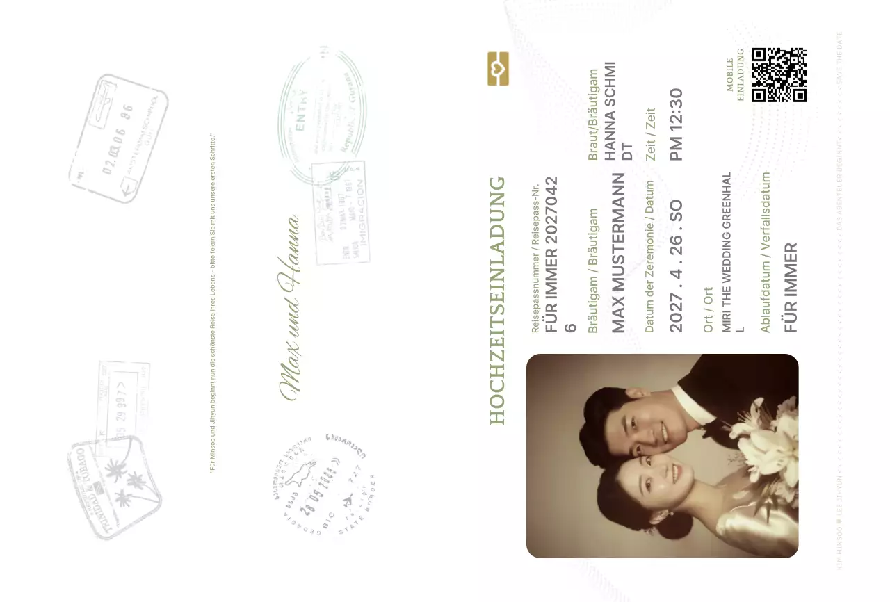 Abstrakte einfache Hochzeitseinladung